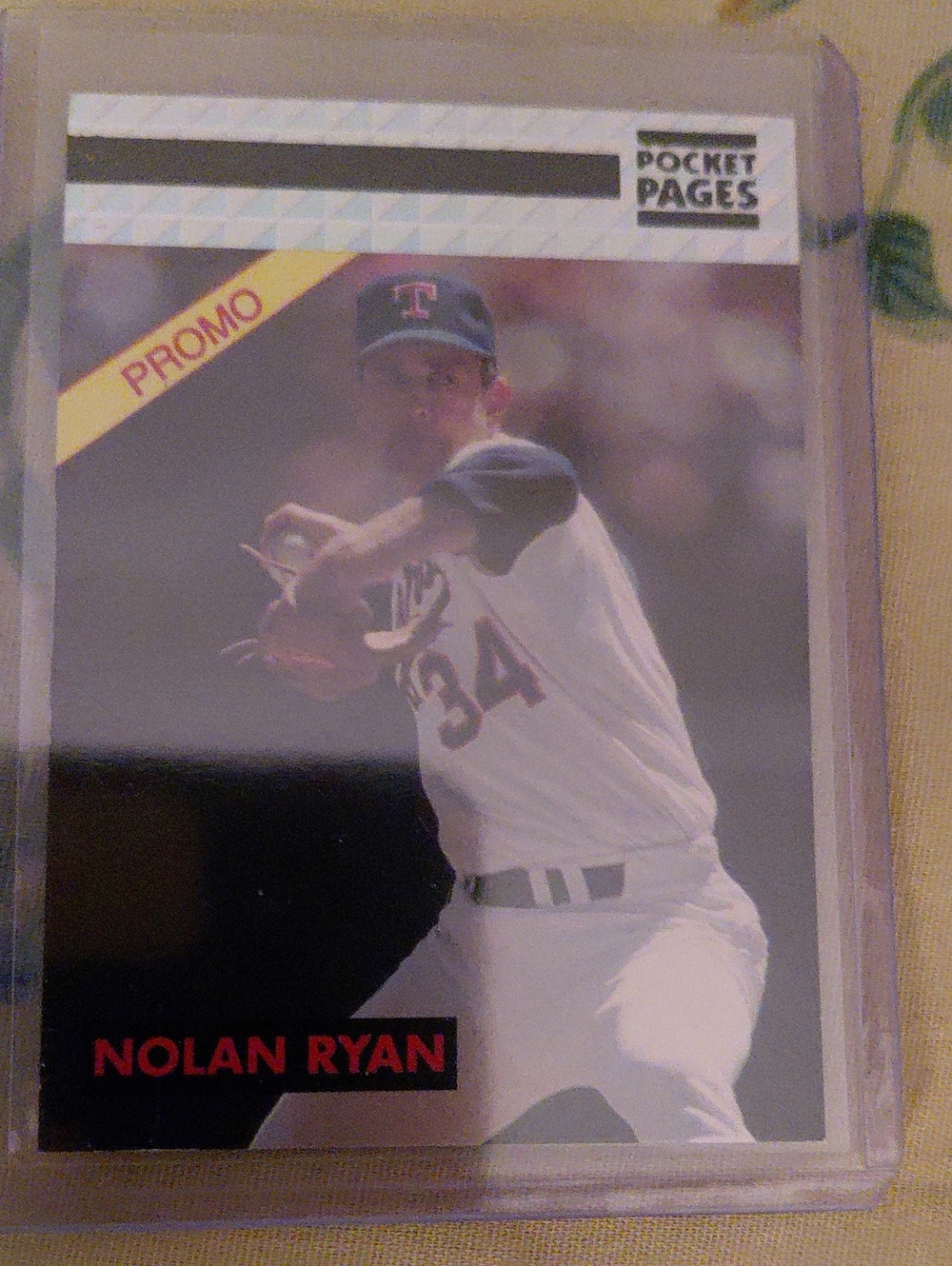 Nolan Ryan Baseball Promo Card - White